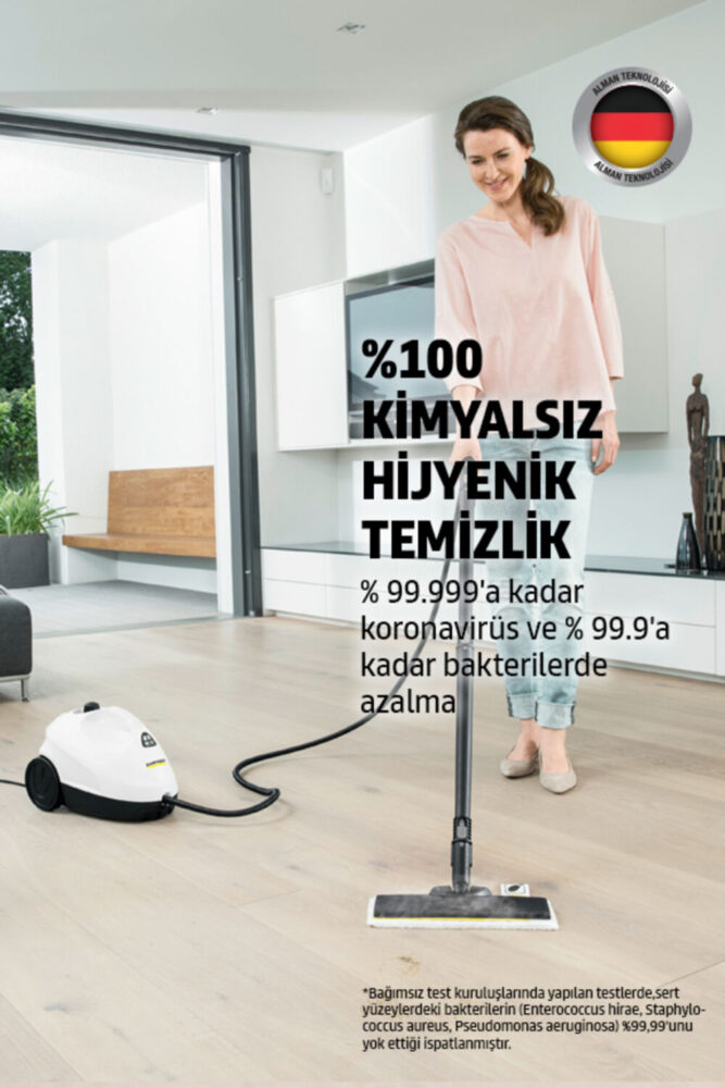 Karcher Kst 2 Cloth Set 1500W 3.2 Bar Buharlı Temizlik Makinesi - Beyaz - Görsel 2