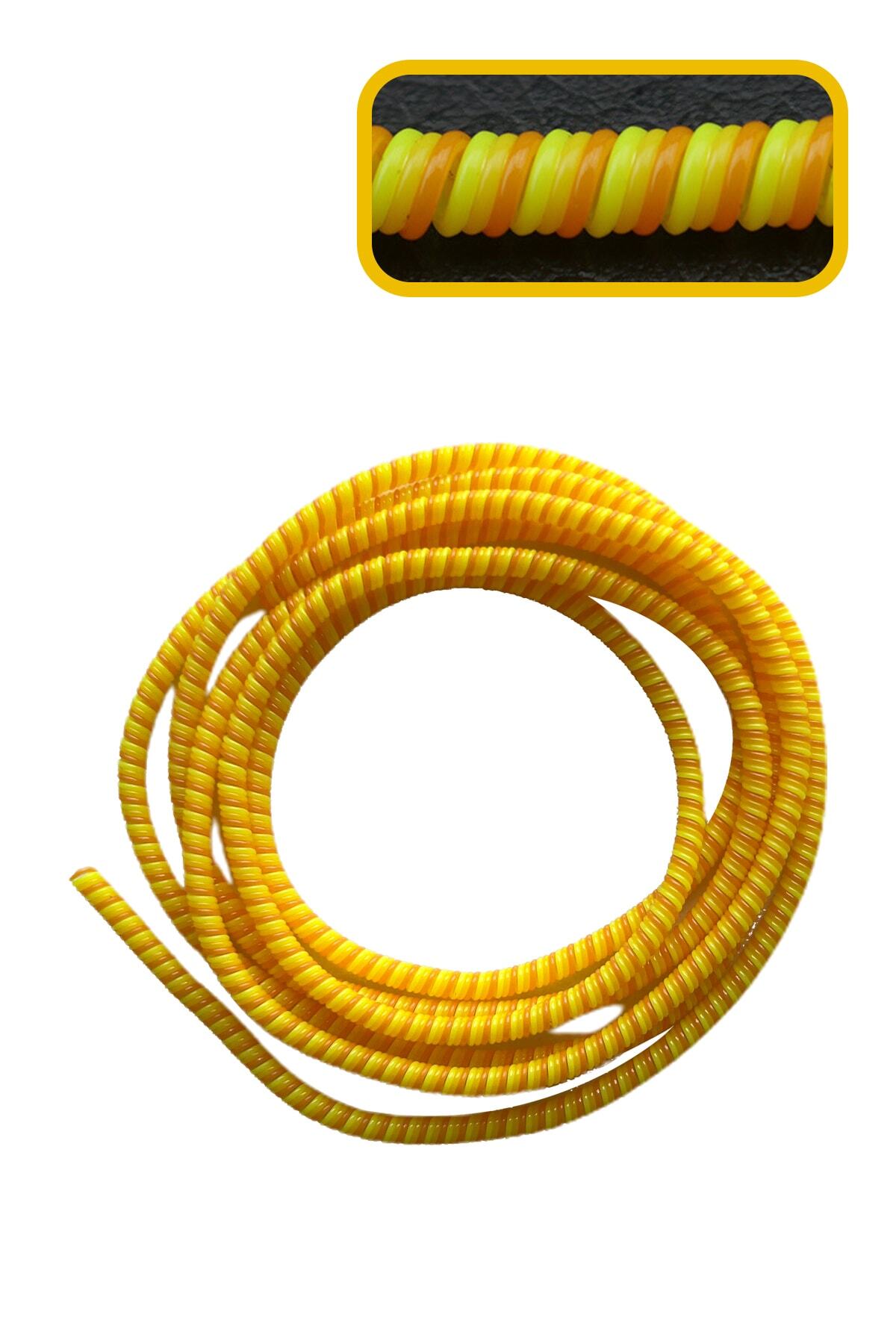 WANNA PROTECT Dayanıklı Şarj Aleti Kablosu Spiral Kablo Koruyucu Kulaklık Kablosu Koruyucu Sarma Örgü Kılıfı - Görsel 3