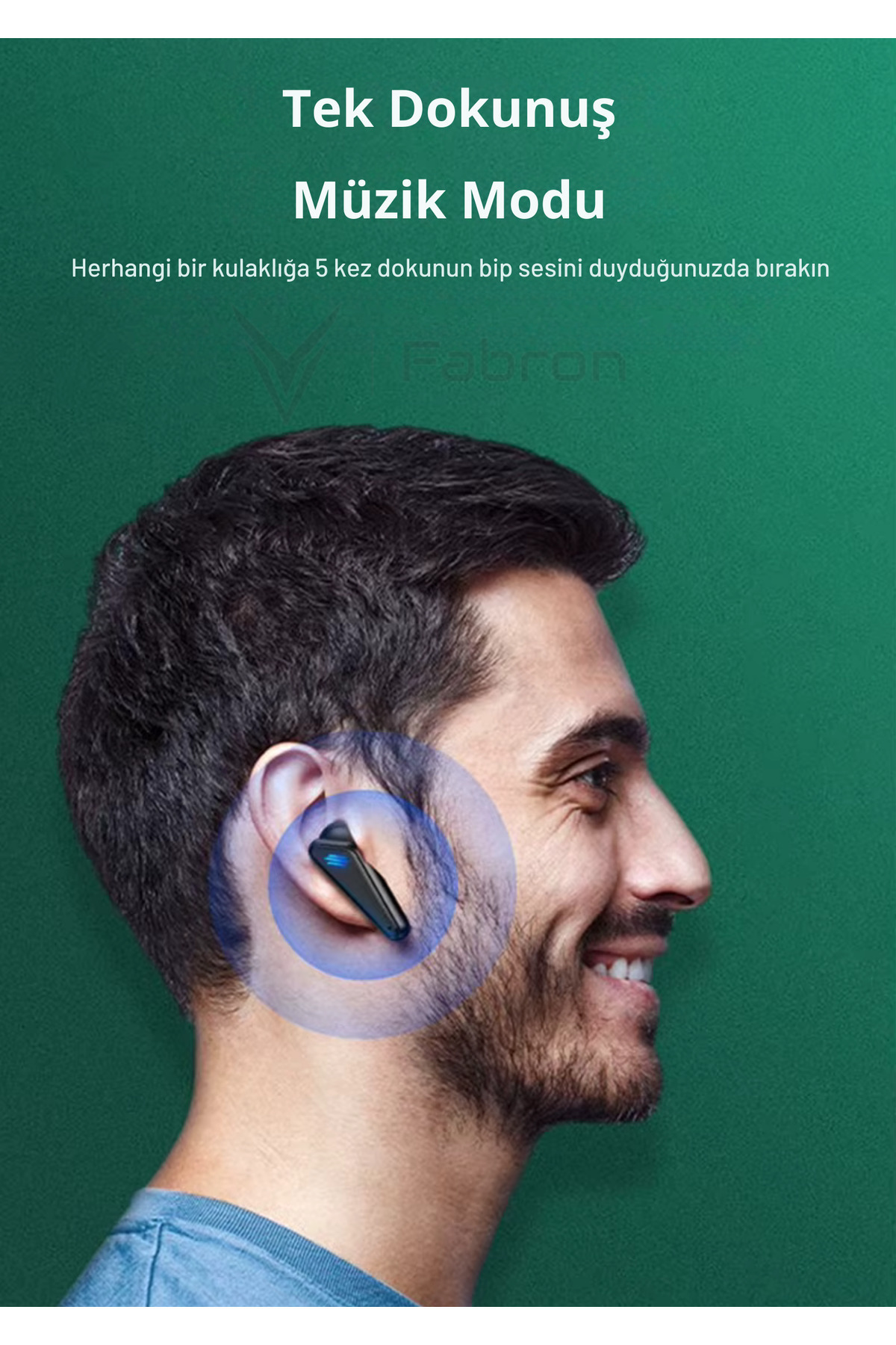 FABRON K55 Kablosuz Oyuncu Kulaklığı Android Ios Uyumlu Düşük Gecikme Gaming Bluetooth Kulaklık Kulak Içi - Görsel 3