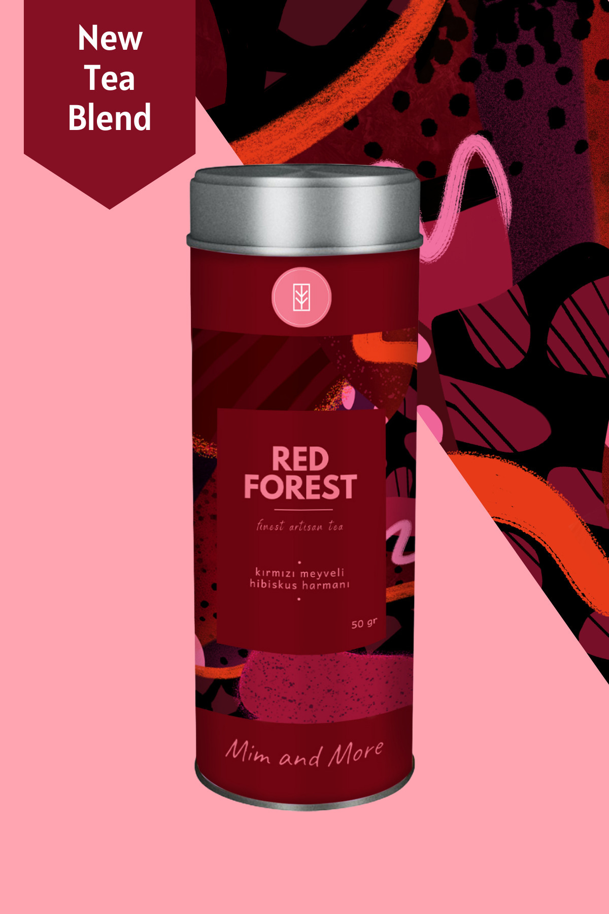 Mim and More Red Forest Tea - Kırmızı Meyveli Hibiskus Çayı 50, gr