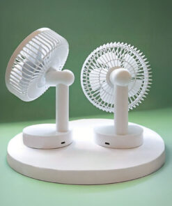 Alternative view of Kiwi Kfan-7607 Şarjlı Beyaz Ayarlanılabilir Mini Fan Masa Üstü Vantilatörü Usb Soğutucu Sessiz Fan