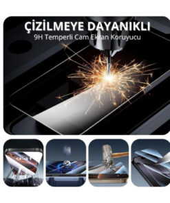 EVAX 3 Adet iPhone 17 Pro Max Uyumlu 9H Temperli Cam Ekran Koruyucu - Görsel 3