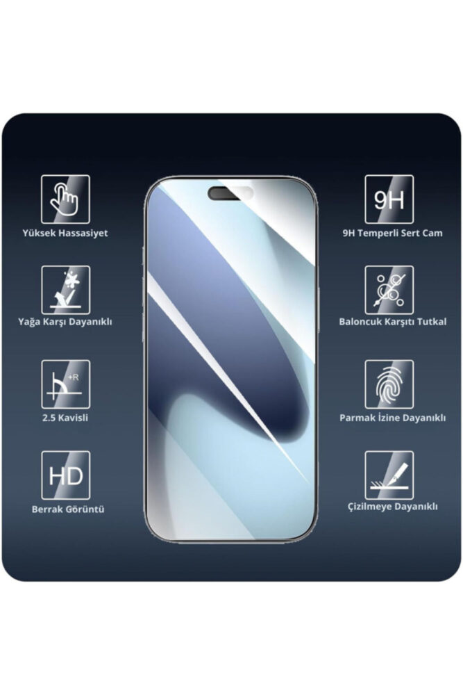 EVAX 3 Adet iPhone 17 Pro Max Uyumlu 9H Temperli Cam Ekran Koruyucu - Görsel 2