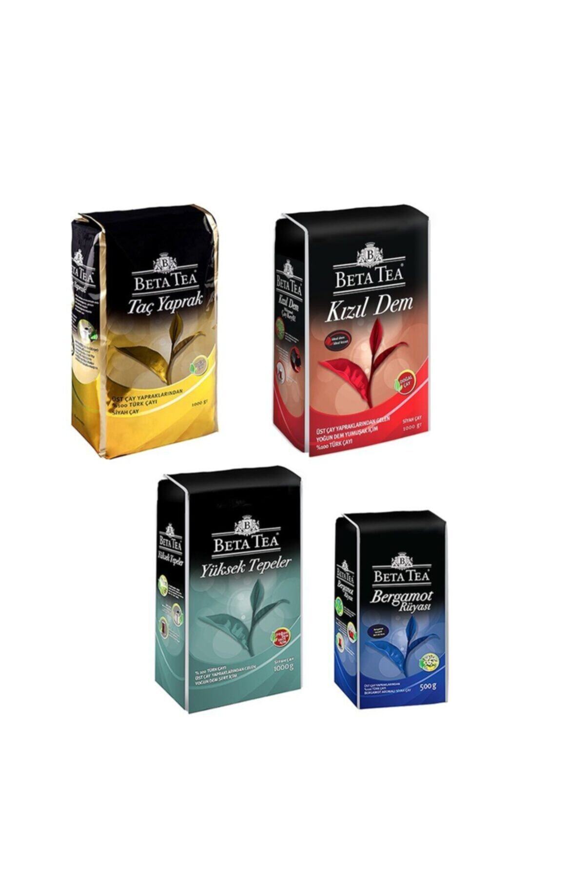 Beta Tea Bergamot Rüyası 500 Gr + Kızıl Dem 1000 Gr + Taç Yaprak 1000 Gr + Yüksek Tepeler 1000 Gr