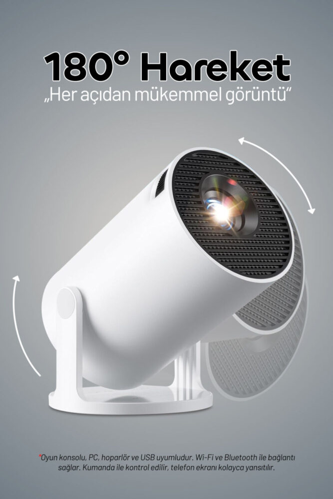 Gomax Hy300 Pro 4k Taşınabilir Sinema Projeksiyon 1280*720p Ev Sineması Android Akıllı Projektör - Görsel 2