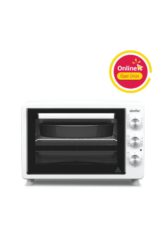 Simfer 3420 Beyaz 34 LT Statik Mini/Midi Fırın - 4 Fonksiyon, Programlanabilir Pişirme & Isı Kontrol Sistem