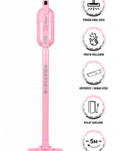 FANTOM Pratic-S P1200 Toz Torbasız Dikey Süpürge Pembe
