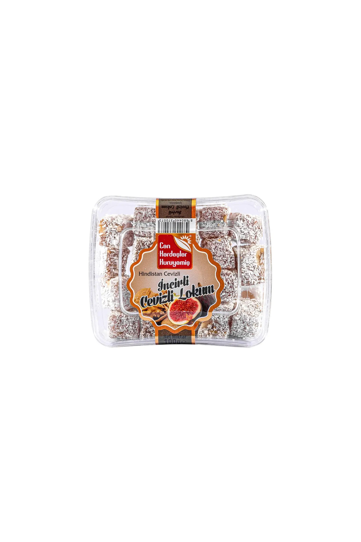 Can Kardeşler Kuruyemiş Hindistan Cevizli İncirli Cevizli Lokum 100g