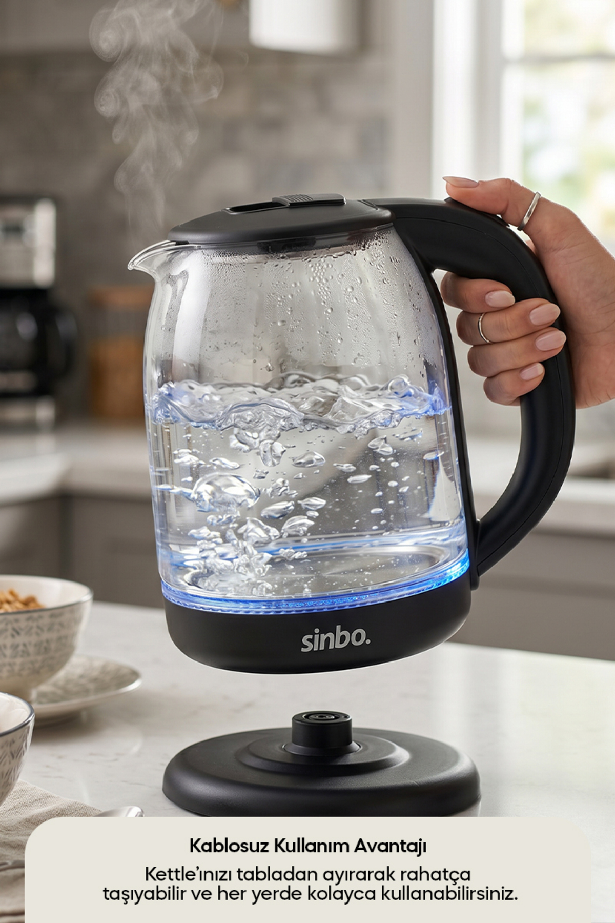 Sinbo SK-8030 Cam Su Isıtıcı Kettle 1,8 Lt - Görsel 3