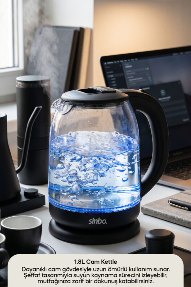 Sinbo SK-8030 Cam Su Isıtıcı Kettle 1,8 Lt - Görsel 2