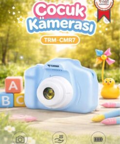 Torima Dijital Fotoğraf Makineleri Çocuk Kamerası 1080P Hd CMR7 Mavi