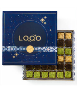 LOQO Özel Hediyelik Kutu Antepfıstıklı Baklava Lokum (NET 500GR) (ÖZEL KUMAŞ ÇANTA HEDİYELİ)