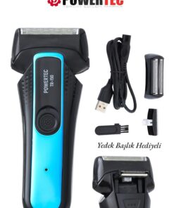 Powertec TR-150 Profesyonel Şarjlı Günlük Sakal Tıraş Makinesi Sinekkaydı Tıraş ve Erkek Bakım