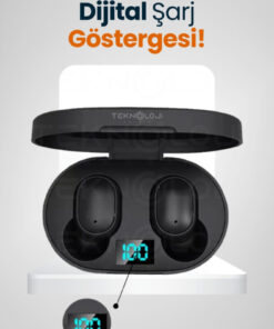 Teknoloji Gelsin E6s Dots Universal HD Ses Çift Mikrofon Extra Bass Powerbank Kutu Bluetooth Kablosuz Kulaklık - Görsel 3