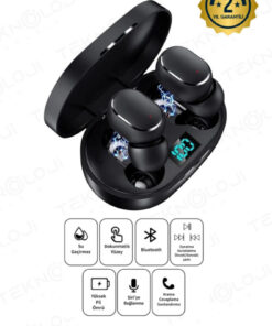 Teknoloji Gelsin E6s Dots Universal HD Ses Çift Mikrofon Extra Bass Powerbank Kutu Bluetooth Kablosuz Kulaklık