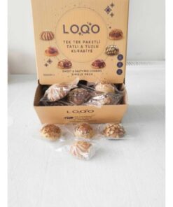 LOQO Harika Kurabiyeler Tatlı- Tuzlu Karışık 500 Gram Hediyelik Stand Kutu - Görsel 3