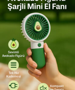 VOOKA Fan Soğutucu Mini Vantilatör Klima Güçlü Serinletici Taşınabilir Şarjlı Masa Üstü Sessiz Standlı