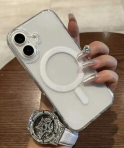 KVK PRİVACY Iphone 16 Kılıf Magsafe Şeffaf Kılıf Kamera Çıkıntılı Darbeye Dayanıklı Kapak - Görsel 3
