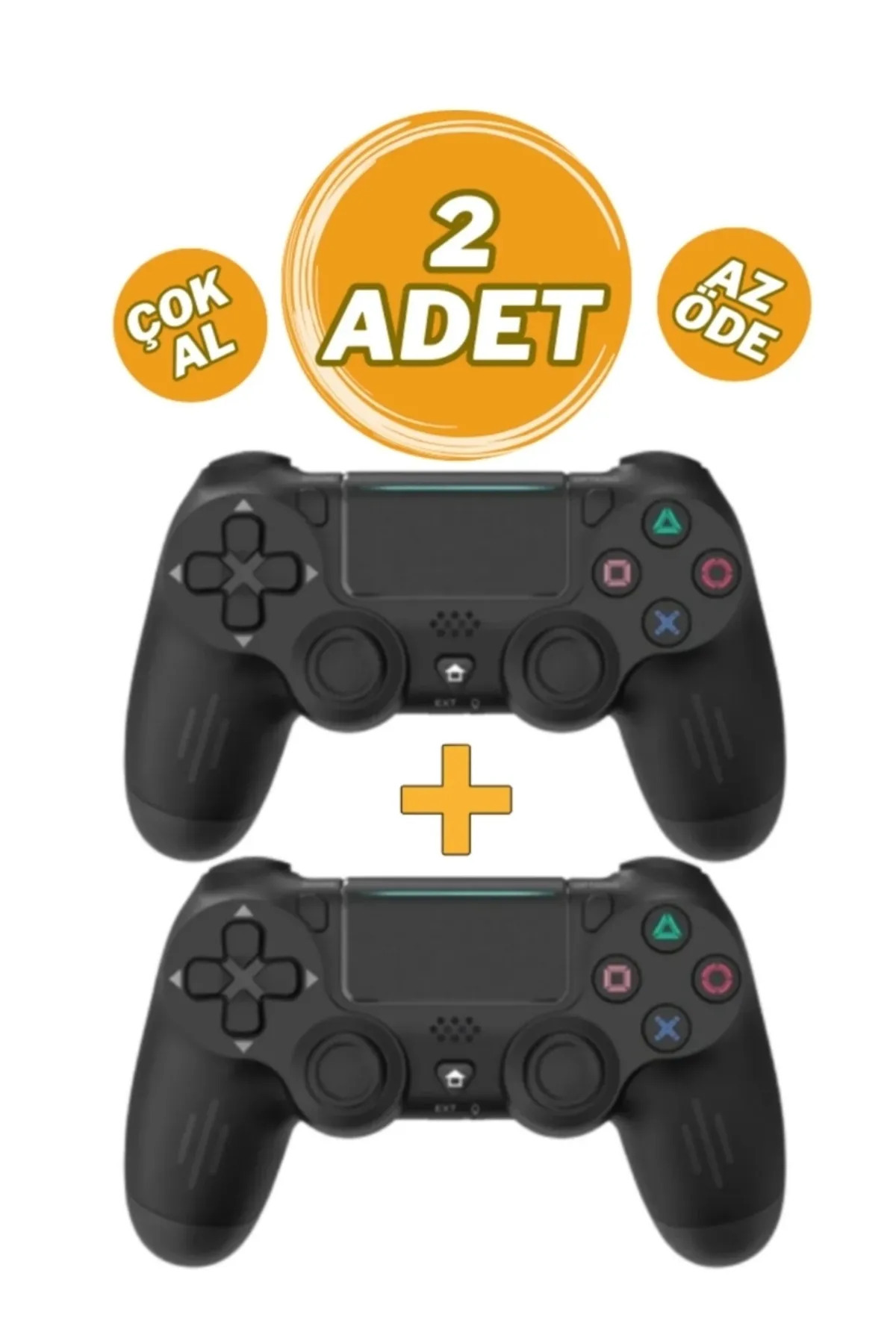 Genel Markalar Ps 4 Joystick Tablet Telefon Pc Uyumlu Titreşimli Oyun Kolu 2 Adet - Şarj Kablo Hediyeli Smith