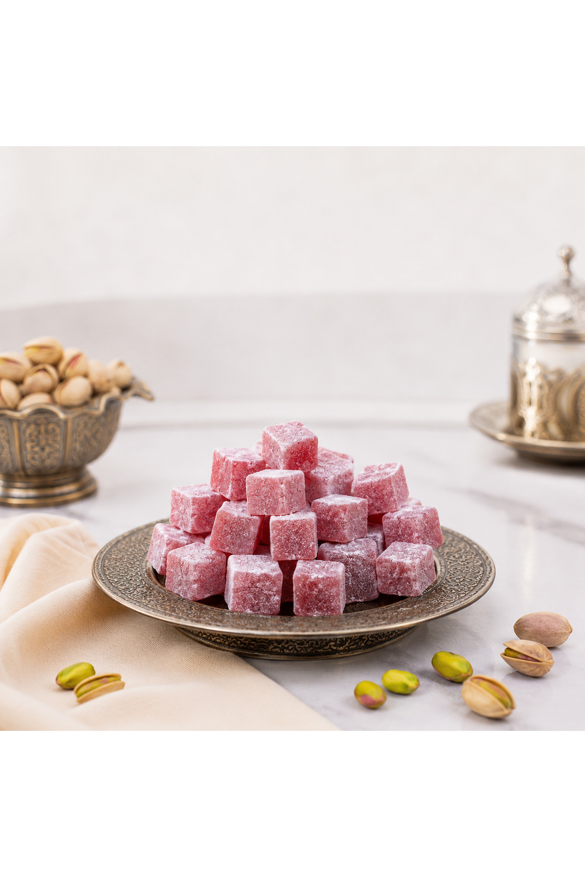 Ertokuş Efendi Isparta Çifte Kavrulmuş 0 Şeker Pancarı Gül Lokumu 250 gr