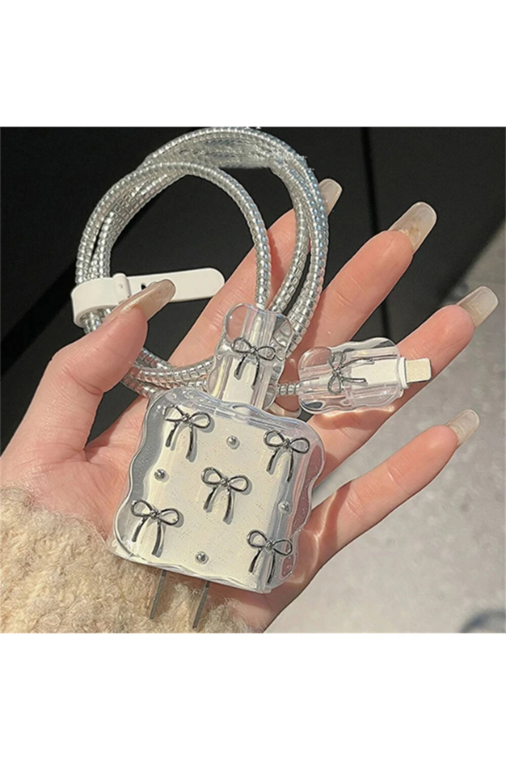 KVK PRİVACY 18W/20W/25W Uyumlu Şarj Kılıfı – Örme Kablo Toparlayıcı, Kablo Koruyucu ve Düzenleyici Aparat - Görsel 3