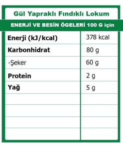 Hicret Kuruyemiş Gül Yapraklı Fındıklı Lokum 500 Gr - Görsel 3