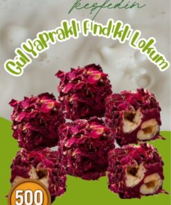 Hicret Kuruyemiş Gül Yapraklı Fındıklı Lokum 500 Gr