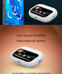 Alternative view of TECHNOMEN Oyunlu Dokunmatik Ekranlı Bluetooth Kablosuz Kulaklık ANC Gürültü Engelleme Modlu Şarj Kutulu