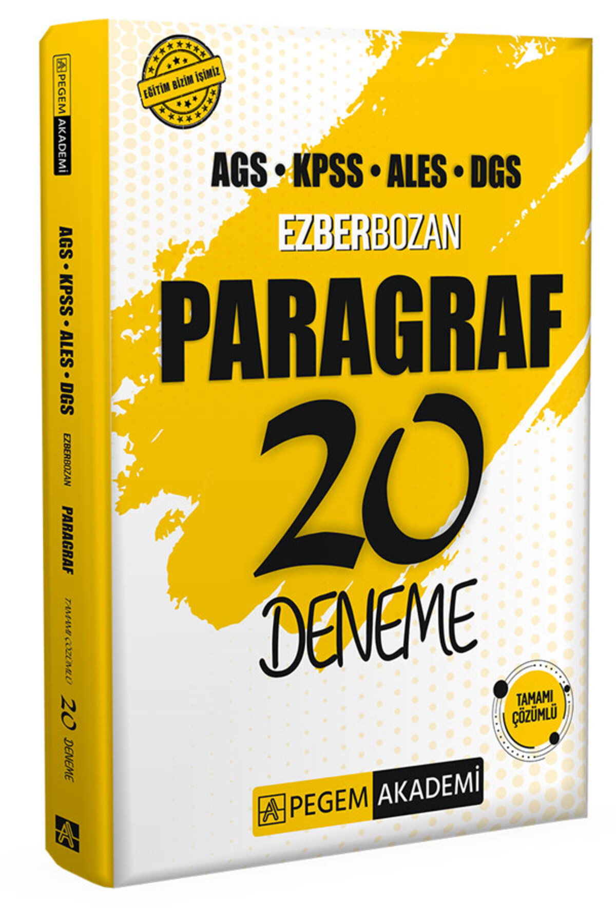Pegem Akademi Yayıncılık AGS KPSS ALES DGS Ezberbozan Paragraf 20 Deneme