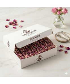 Ertokuş Efendi Isparta Çifte kavrulmuş Gül Yapraklı 0 Şeker Pancarı Lokum 250 gr
