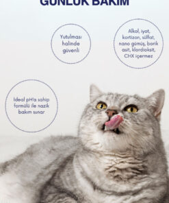 Veturel Kedi Yüz Temizleme Solüsyonu Kedi Aknesi Gözyaşı Lekesi Göz Damlası Akıntı Kaşıntı Bakımı 100ml - Görsel 3