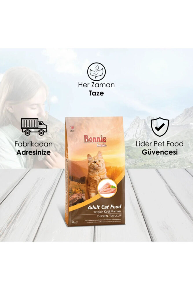 Bonnie Tavuklu Yetişkin Kedi Maması 10 Kg - Görsel 3