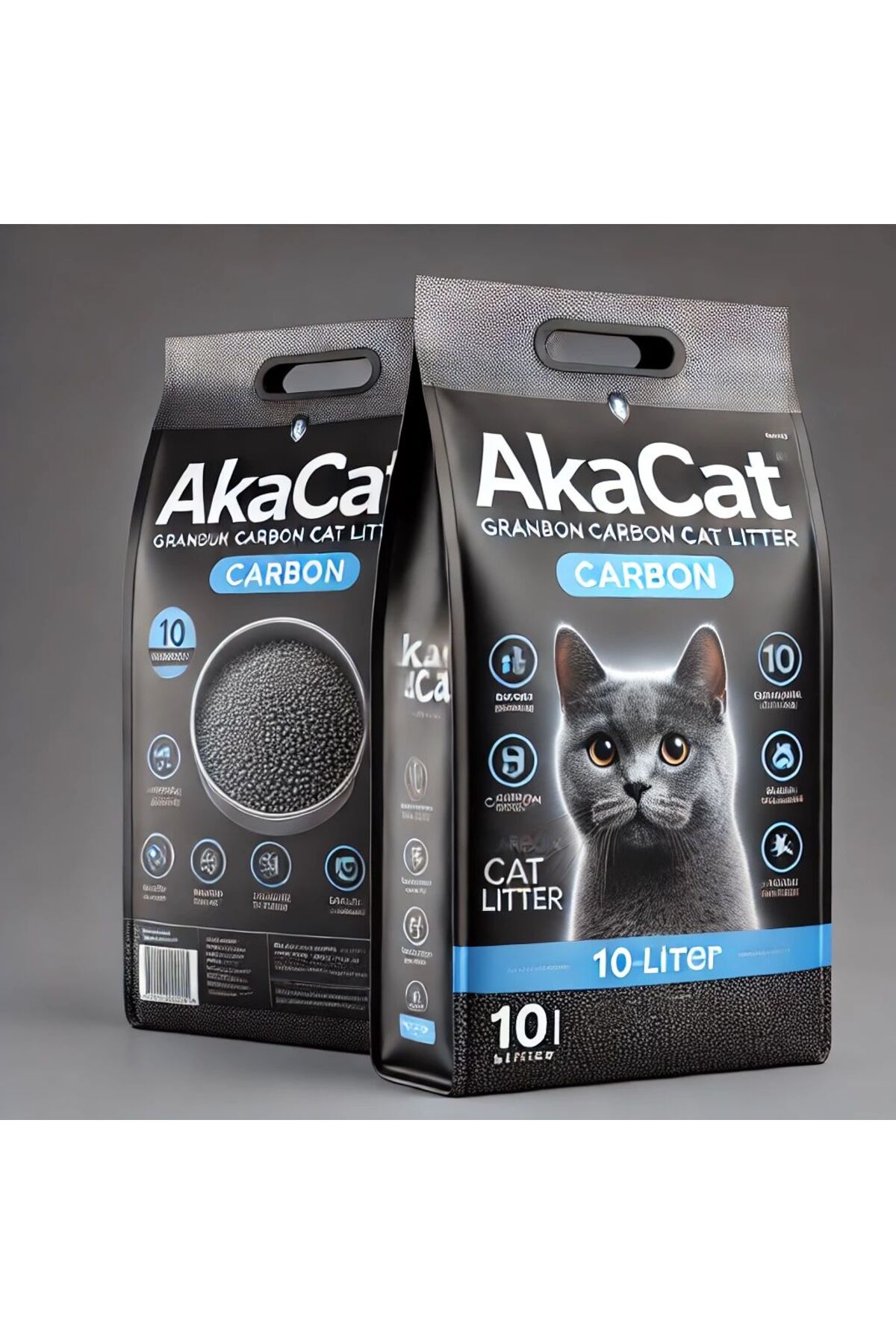 AKACAT Aktif Karbonlu Süper Topaklanan Premium 10 Lt