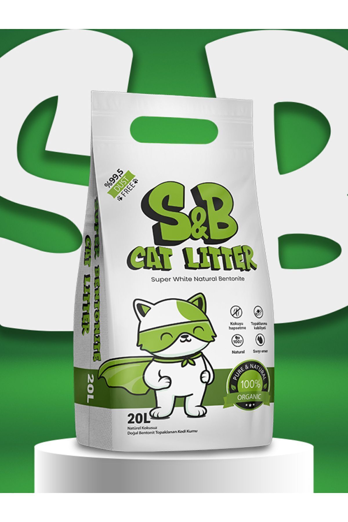 Friends S&B Super Bentonite 20 Litre Natural Topaklaşan Kedi Kumu