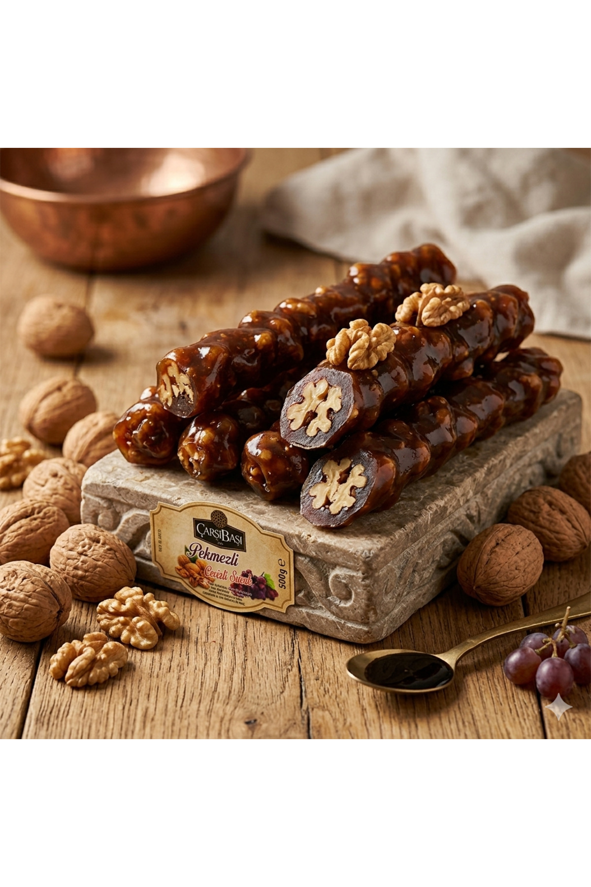 çarşıbaşı Glutensiz Pekmezli Cevizli Sucuk 500 Gram - Görsel 3