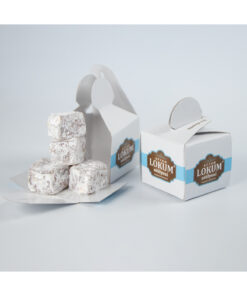 Lokum Atölyesi Duble Kavrulmuş Antep Fıstıklı Mini Lokum (Pudra Şekeri Kaplı) 250g (10 Adet Tekli Kutu İçerisinde)