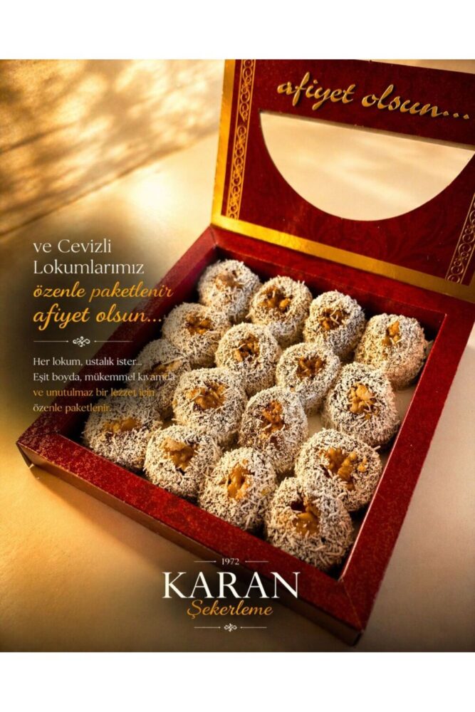 Karan Şekerleme Biga Cevizli Lokum 400g | El Yapımı | Geleneksel Üretim | Bol Cevizli | Taze Lokum - Görsel 2