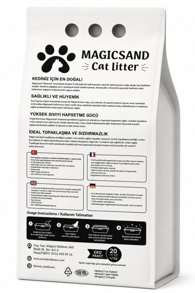 Magic Sand İnce Taneli Kokusuz 20 Lt - Görsel 2