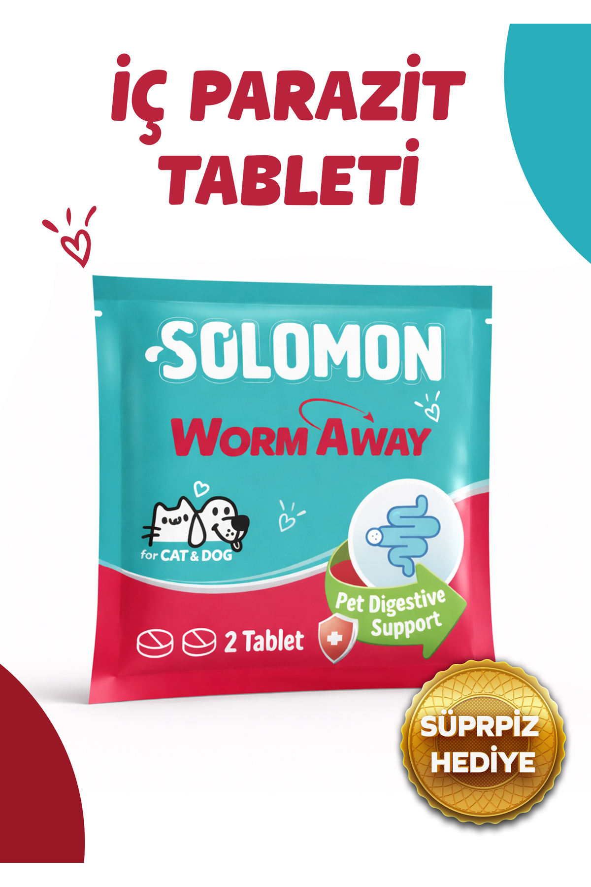 Solomon 2'li Set İç - Dış Anti Parazit Bitkisel Damla 5 Adet Ve 2 Adet Tablet Seti - Görsel 3