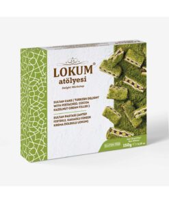 Lokum Atölyesi Sultan Pastası (Antep Fıstıklı, Kakaolu Fındık Krema Dolgulu Lokum) 150g