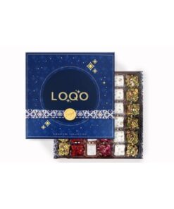 LOQO Antep Fıstıklı Lüks Karışık Hediyelik Kutu Lokum (ÖZEL KUMAŞ ÇANTA HEDİYELİ) Net 500gr