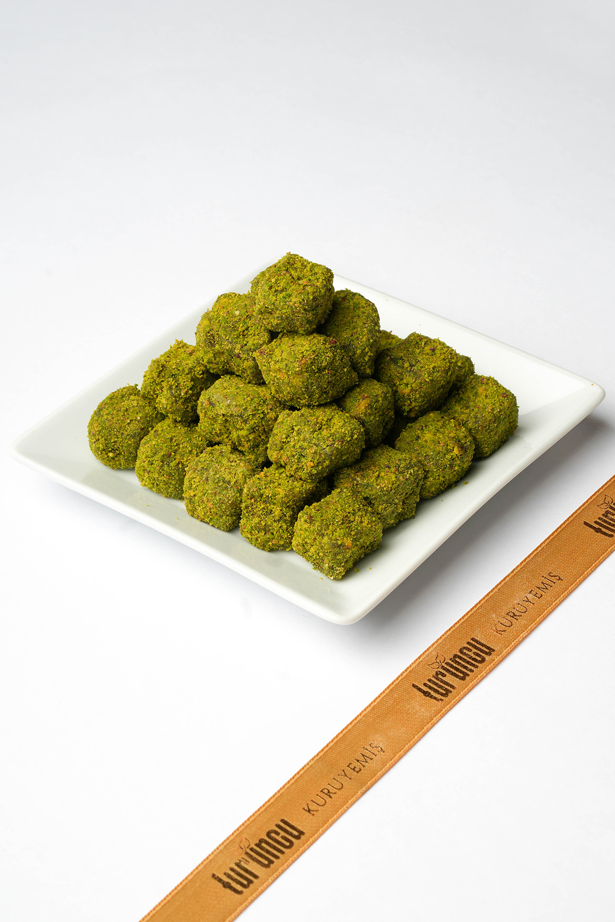 Turuncu Kuruyemiş Toz Antep Fıstıklı Çifte Kavrulmuş Lokum 250 gr