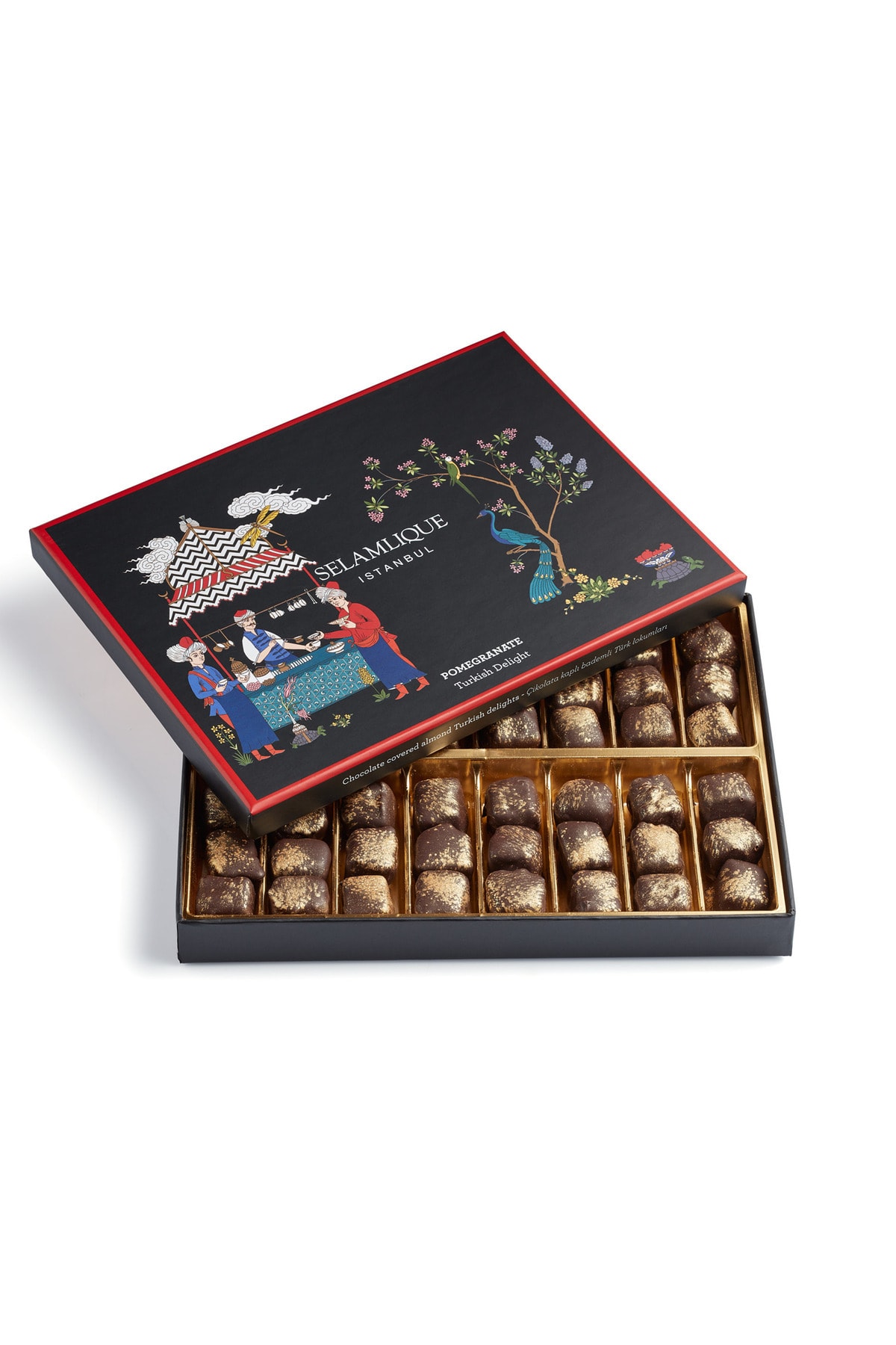 SELAMLIQUE ISTANBUL Narlı Çikolata Kaplı Bademli Lokum 500g