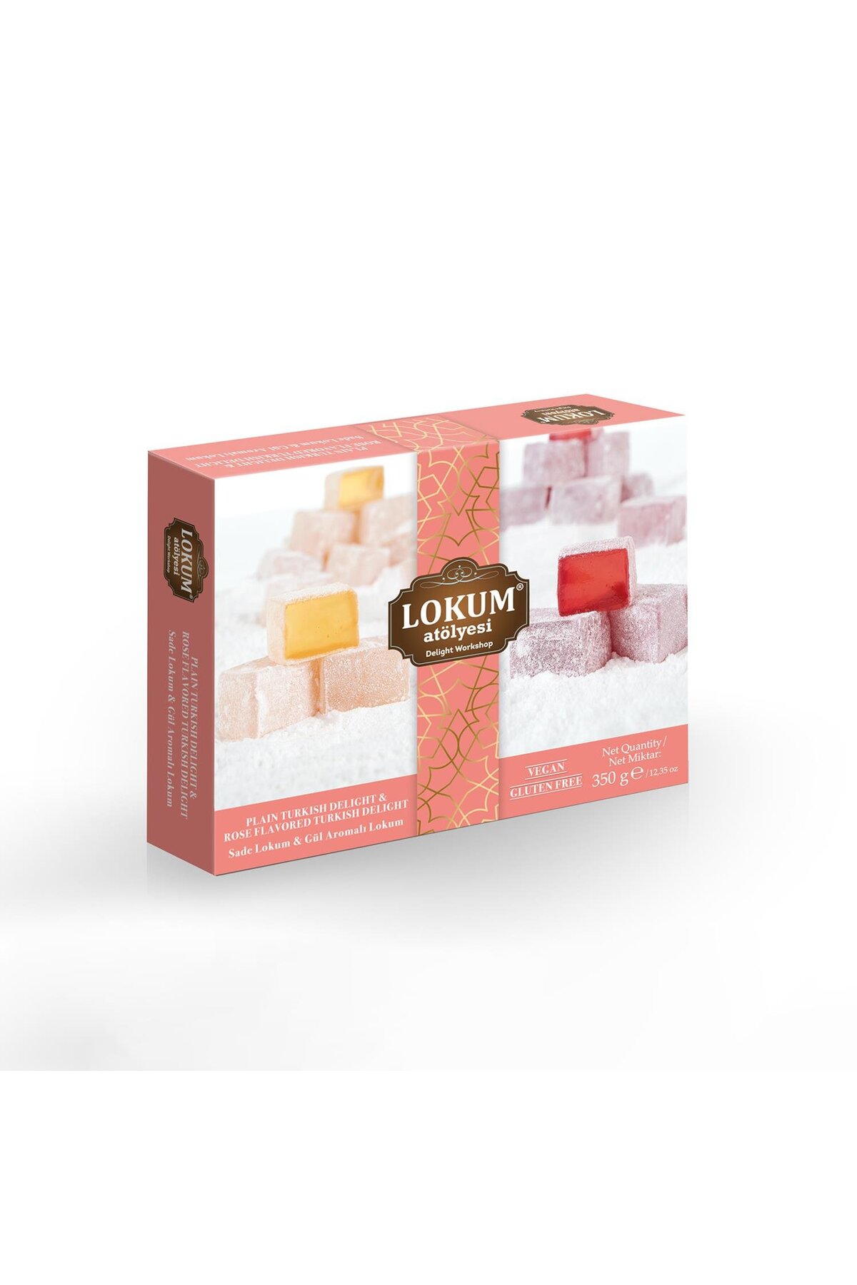Lokum Atölyesi Sade Lokum & Gül Aromalı Lokum 350g