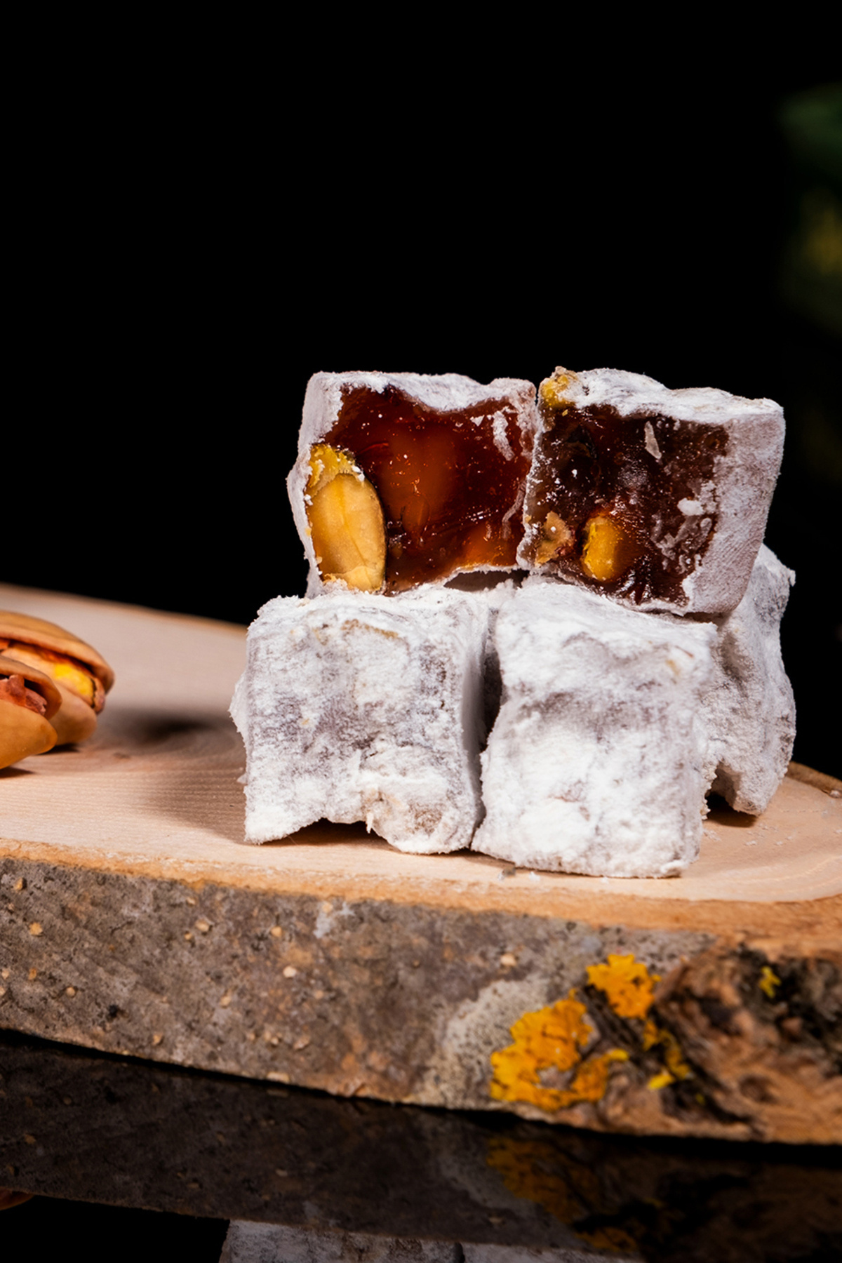 Zalifra Antep Fıstıklı Çifte Kavrulmuş (NET 200 GR) Safranbolu Lokumu Vegan, Glikozsuz, Glutensiz Lokum