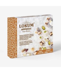 Lokum Atölyesi Sultan Antep Fıstıklı & Kakaolu Fındıklı Duble Kavrulmuş Lokum 120g