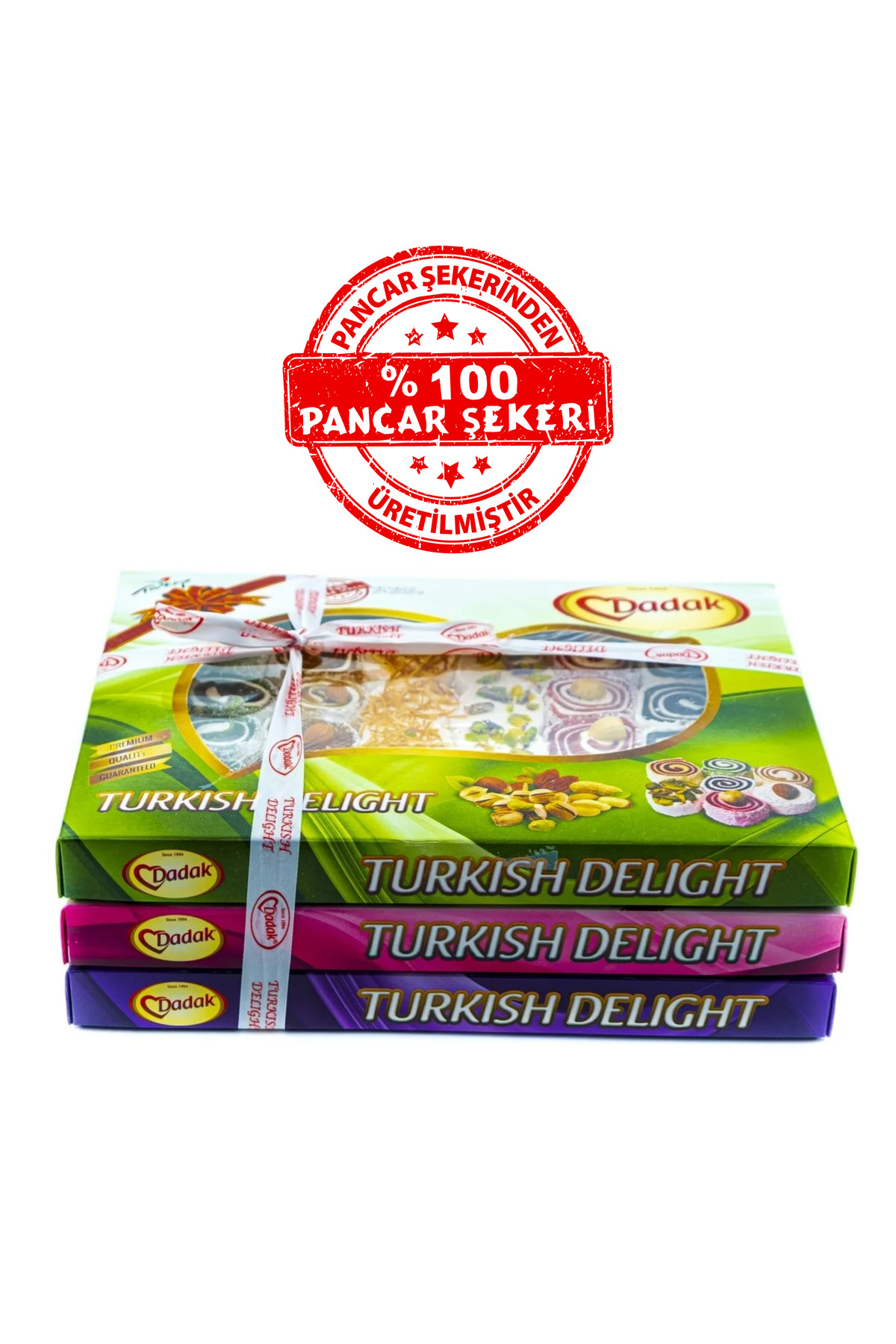 Dadak Lokum ve Kuruyemiş 3'lü Bağlama Paket Lokum 3*400 G