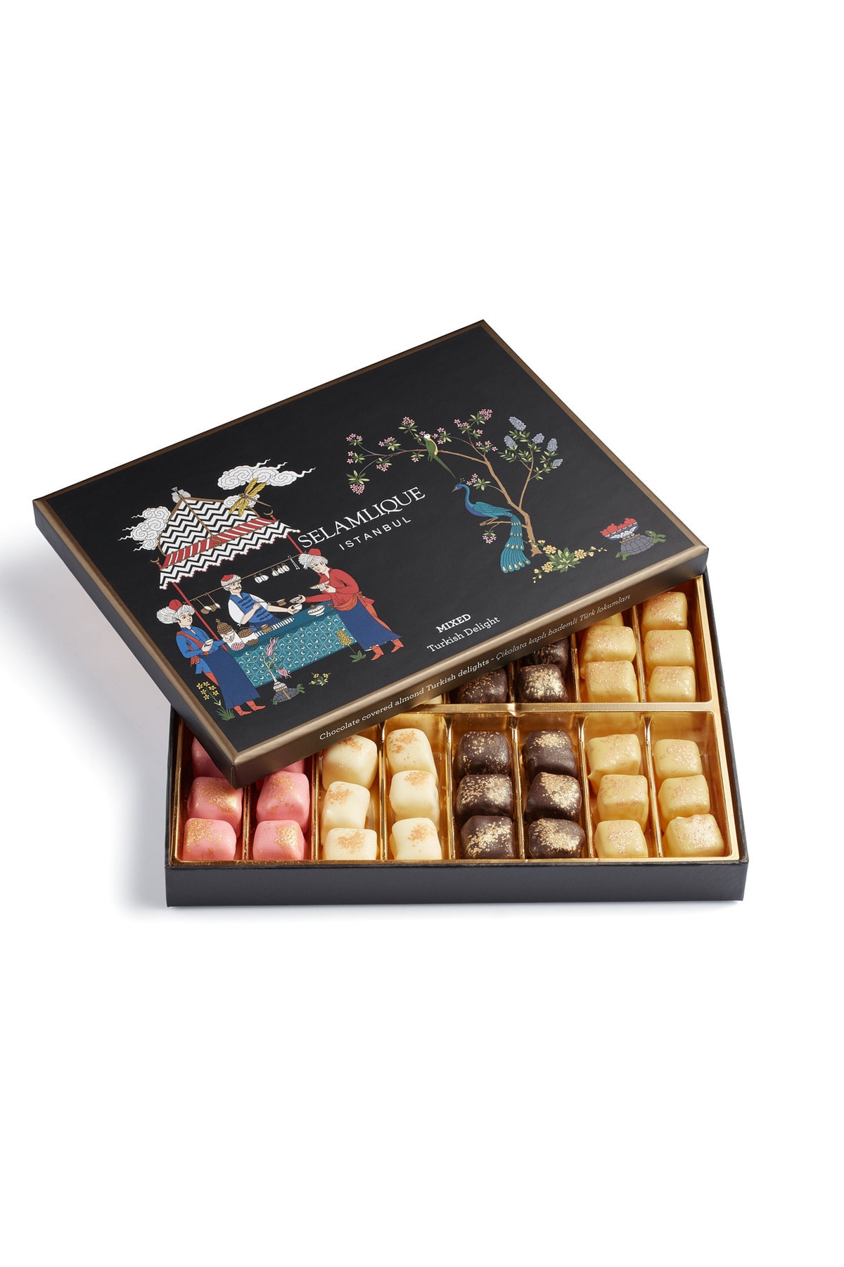 SELAMLIQUE ISTANBUL Karışık Çikolata Kaplı Bademli Lokum 500g