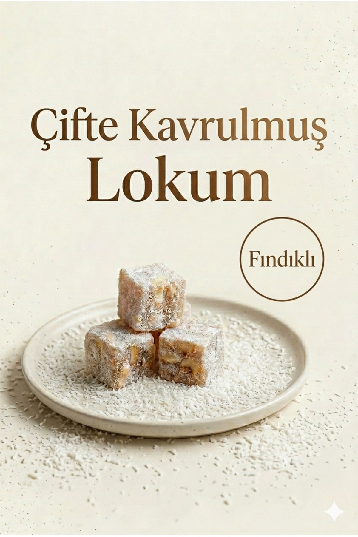 Şener GLİKOZSUZ LOKUM ÇİFTE KAVRULMUŞ LOKUM FINDIKLI LOKUM 250 GR