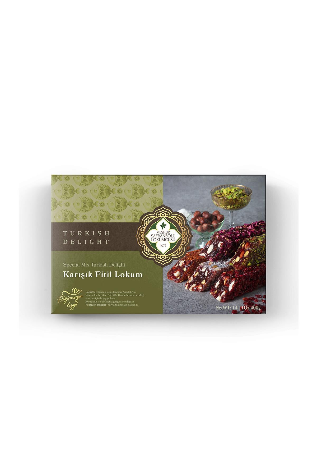 MEŞHUR SAFRANBOLU LOKUMCUSU Karışık Fitil Lokum 400 Gr